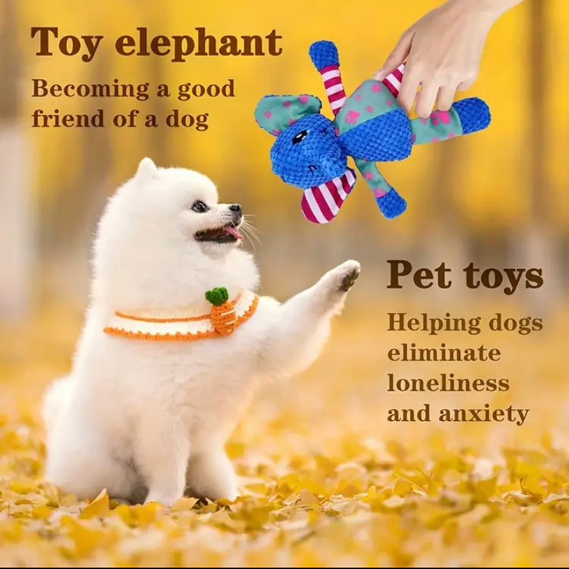 Durable Plush Dog Toy with Squeaker - Interactive Pet Companion for All Breed Sizes - Soft, Bite-Resistant, and Teeth-Cleaning